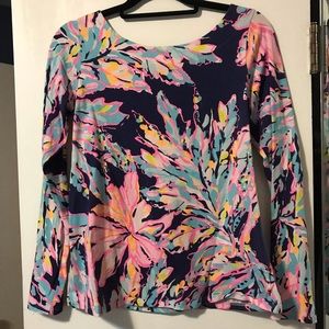 New Lilly Pulitzer SHAY Ruffle V-Neck Cotton DRESS So Sofishticated M or XL NWT